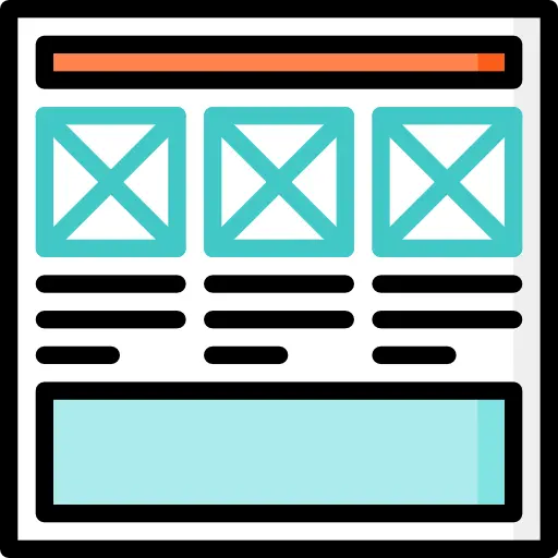 Ux/Ui Design Wireframing Icon