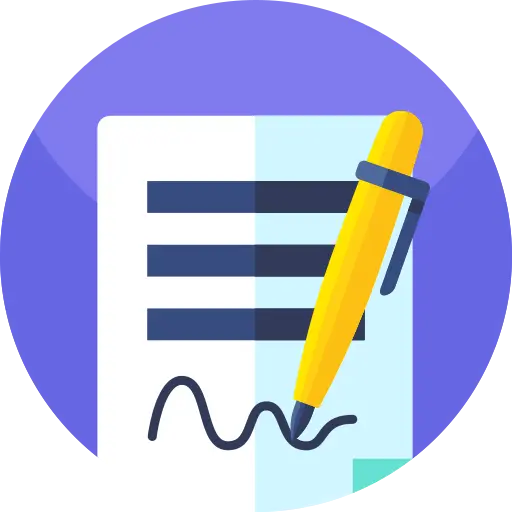 Notary Public Services Witnessing Signature Icon