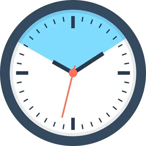 clock icon for footer