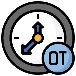 Overtime compensation rules icon